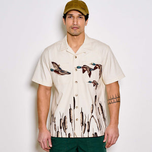 Rustic short sleeve camp shirt by Filson | Natural / mallard (Multicolor)