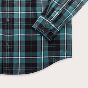 Lightweight alaskan guide shirt by Filson | Petrol / black / whi (Blue)