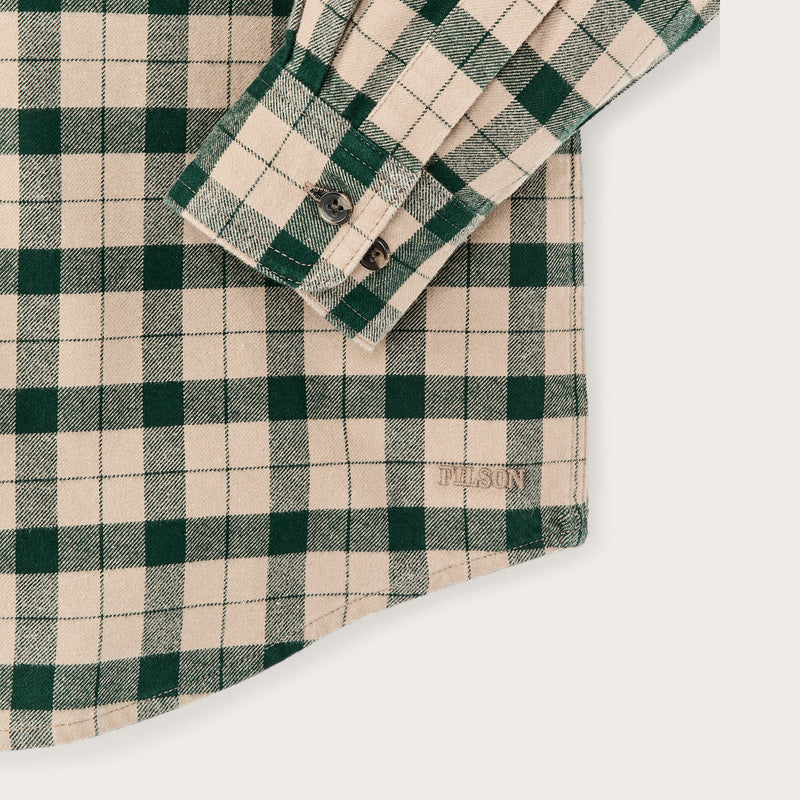 Alaskan guide shirt by Filson | Oatmeal / pine plaid (Green)