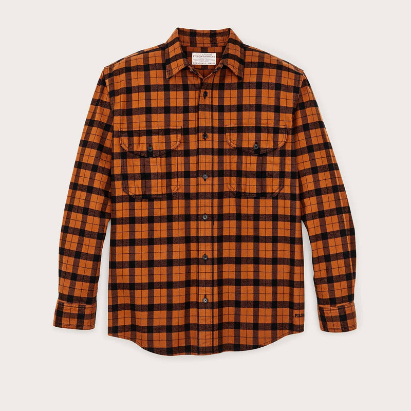 Alaskan guide shirt by Filson | Pecan / black plaid (Orange)