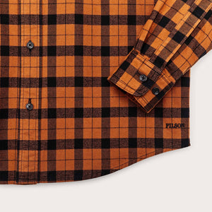 Alaskan guide shirt by Filson | Pecan / black plaid (Orange)