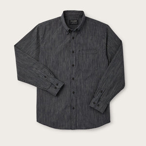 Chambray button-down shirt von Filson | Navy hickory stripe (Blue)