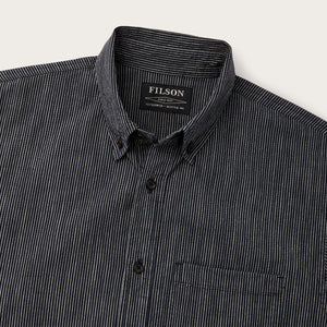 Chambray button-down shirt von Filson | Navy hickory stripe (Blue)