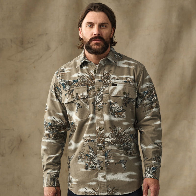 Field flannel shirt by Filson | Marsh olive print (Multicolor)