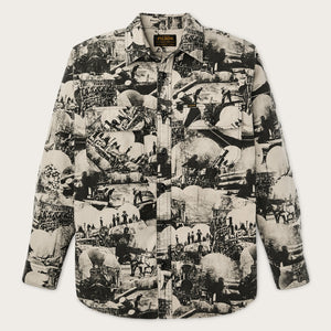 Field flannel shirt by Filson | Vintage khaki print (Beige)