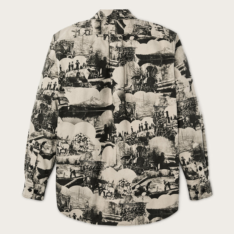 Field flannel shirt by Filson | Vintage khaki print (Beige)
