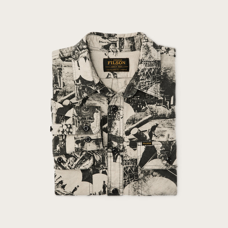 Field flannel shirt by Filson | Vintage khaki print (Beige)