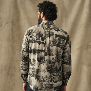 Field flannel shirt by Filson | Vintage khaki print (Beige)