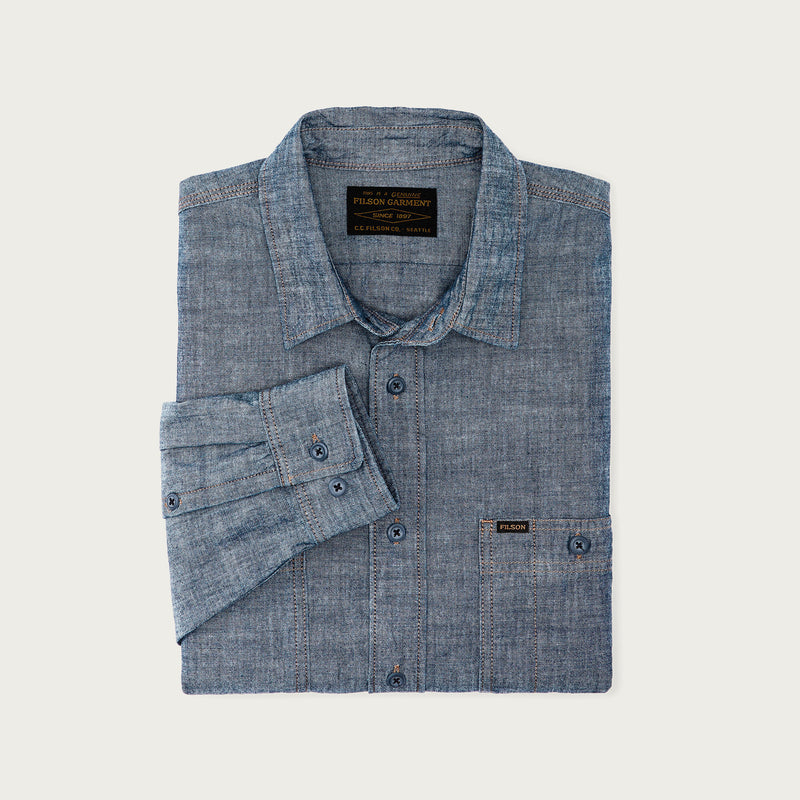 Chambray cpo shirt by Filson | Rinsed indigo chambray (Blue)