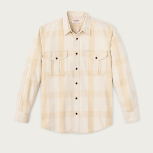 Vintage wash alaskan guide shirt by Filson | Light gray / khaki plaid (Yellow)