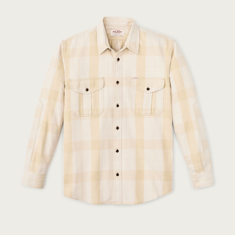 Vintage wash alaskan guide shirt von Filson | Light gray / khaki plaid (Yellow)