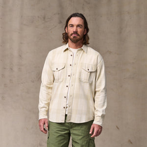 Vintage wash alaskan guide shirt by Filson | Sand / stone plaid (Beige)