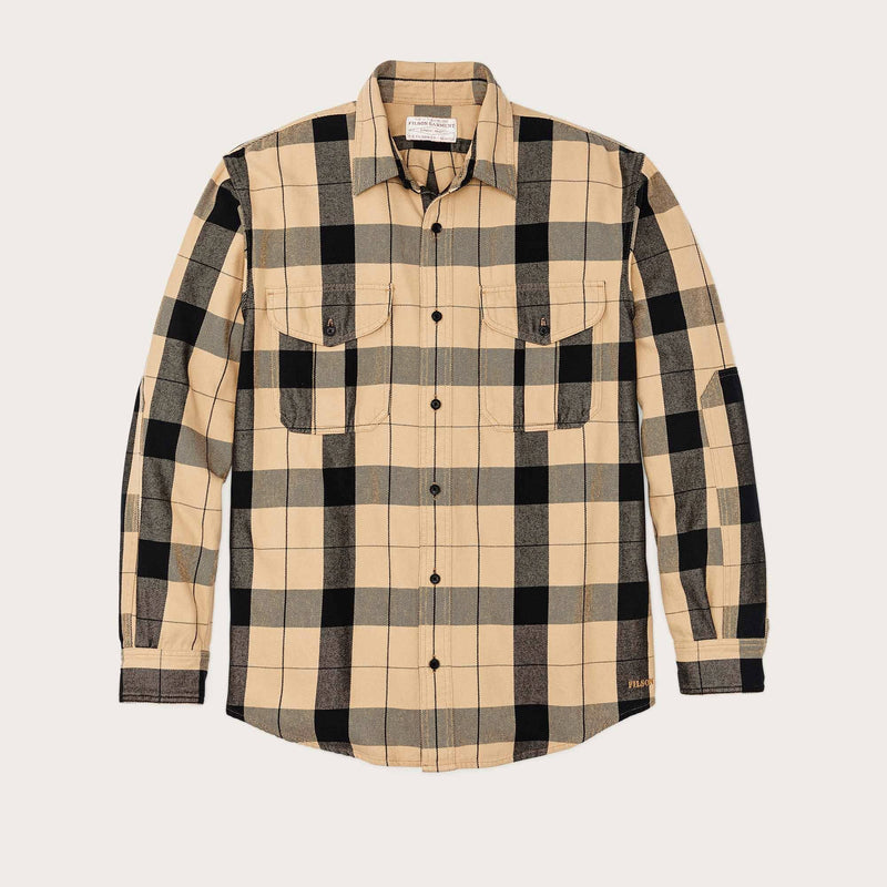 Vintage wash alaskan guide shirt by Filson | Tan / black plaid (Beige)