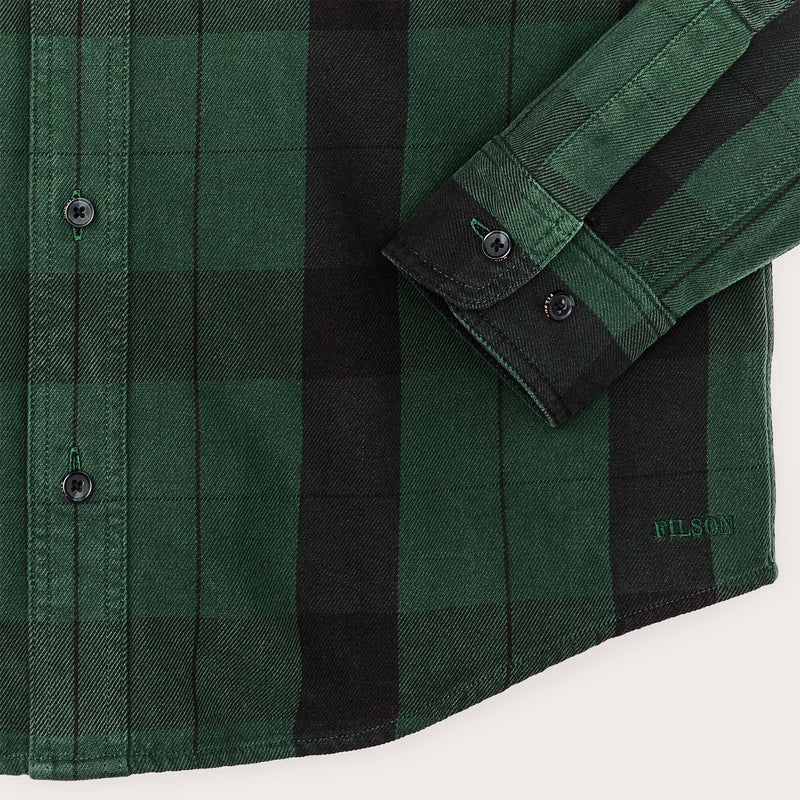 Vintage wash alaskan guide shirt by Filson | Forest green / black (Green)