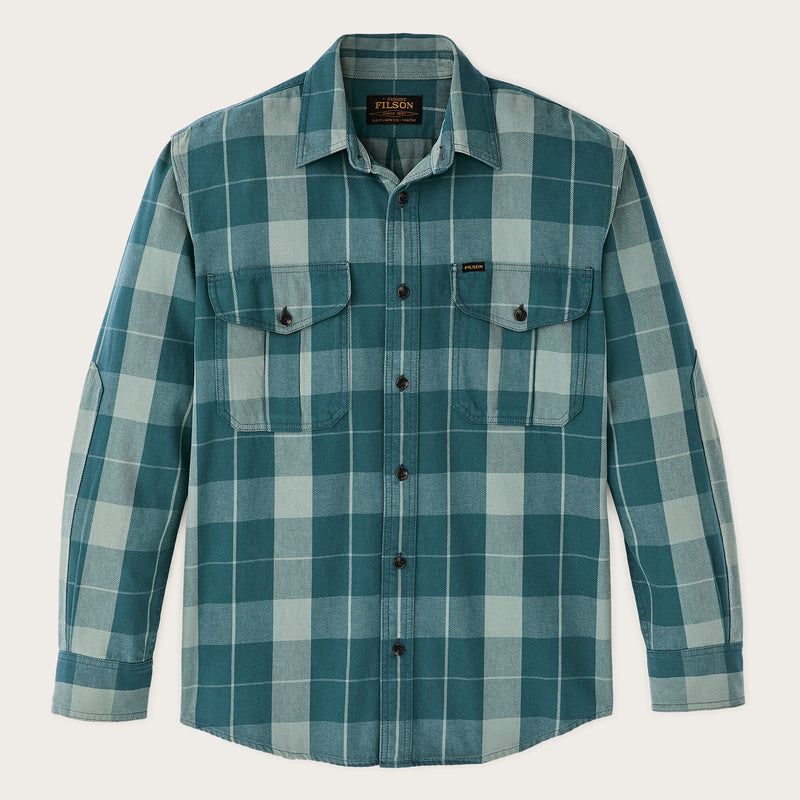 Chemise alaskan guide lavage vintage par Filson | Jasper / dark teal p (Blue)