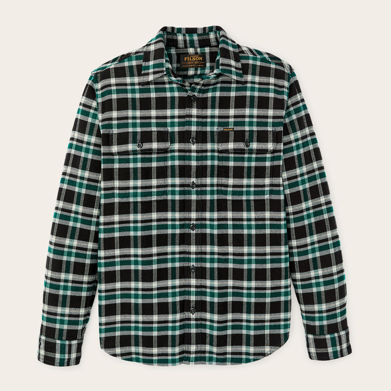Vintage flannel work shirt by Filson | Black / green plaid (Green)