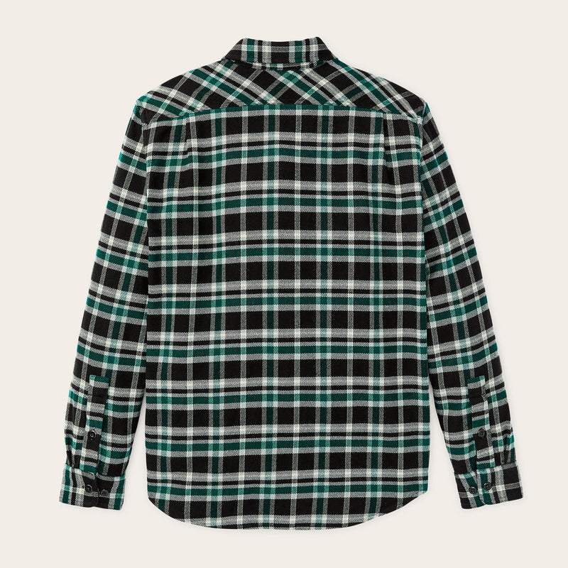 Vintage flannel work shirt by Filson | Black / green plaid (Green)