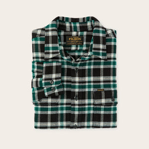 Vintage flannel work shirt by Filson | Black / green plaid (Green)