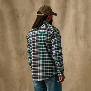 Vintage flannel work shirt by Filson | Black / green plaid (Green)