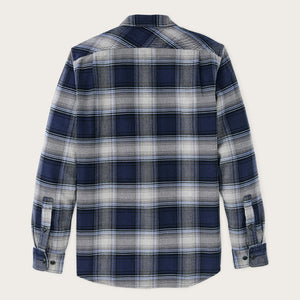 Camicia da lavoro in flanella vintage di Filson | Light blue / navy pl (Blue)