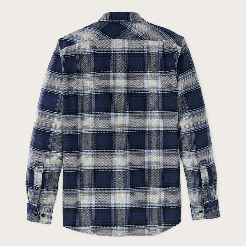 Camicia da lavoro in flanella vintage di Filson | Light blue / navy pl (Blue)
