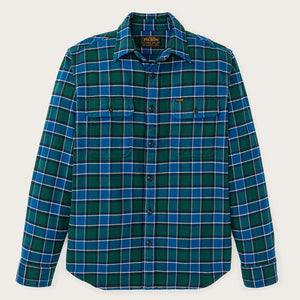 Vintage flannel work shirt by Filson | Blue / green plaid (Blue)
