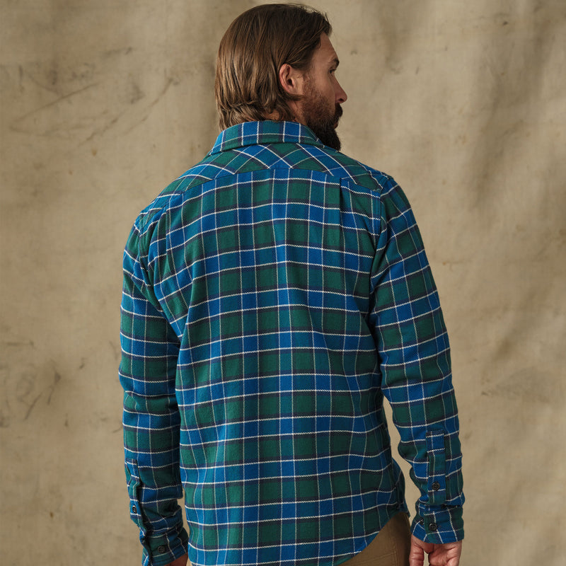 Vintage flannel work shirt by Filson | Blue / green plaid (Blue)