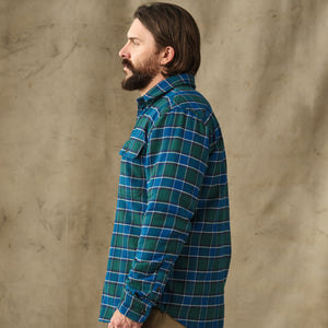 Vintage flannel work shirt by Filson | Blue / green plaid (Blue)