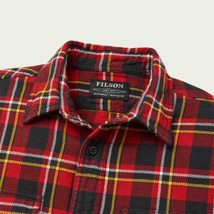 Vintage flannel work shirt von Filson | Red /black / gold (Red)