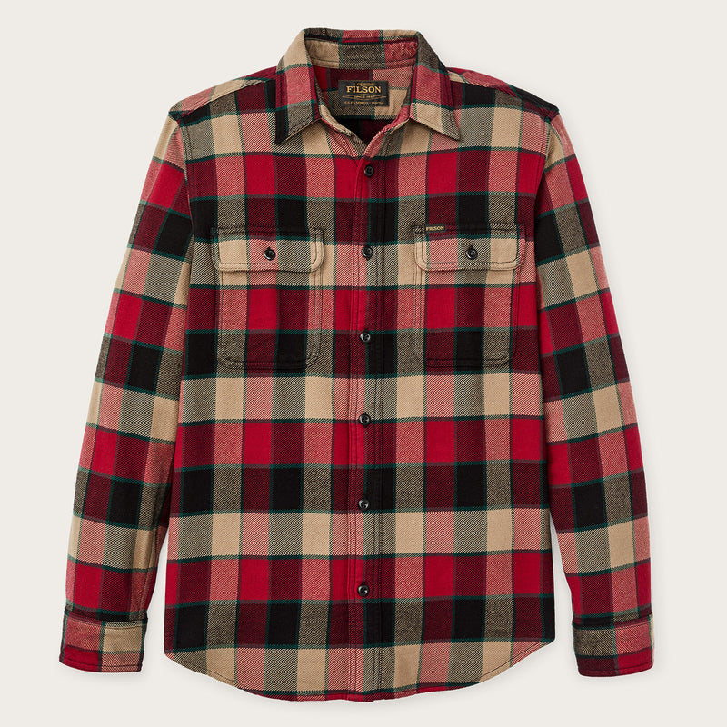 Vintage flannel work shirt by Filson | Red / cream plaid (Red)