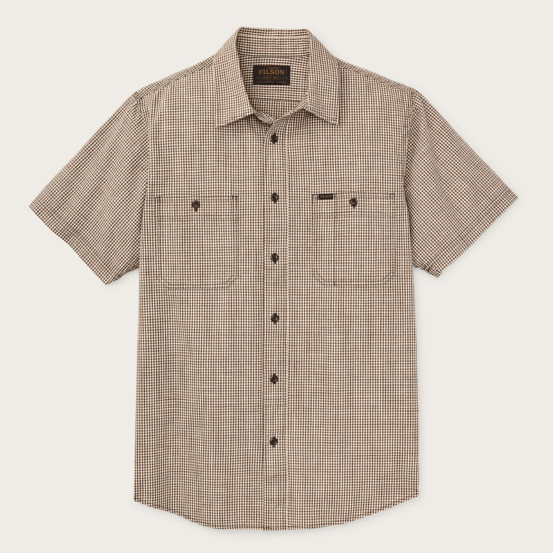 Short sleeve chambray shirt by Filson | Coffee / natural (Brown)