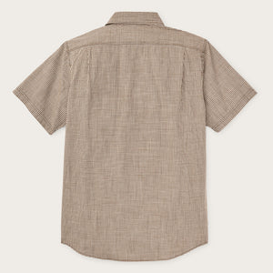 Short sleeve chambray shirt by Filson | Coffee / natural (Brown)