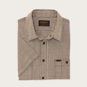 Short sleeve chambray shirt by Filson | Coffee / natural (Brown)