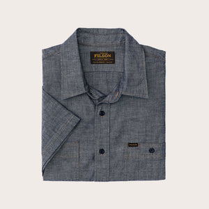 Short sleeve chambray shirt von Filson | Rinse indigo (Blue)