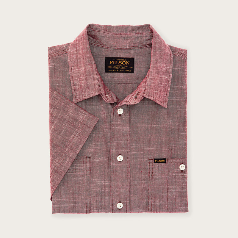 Short sleeve chambray shirt by Filson | Sable (Pink)
