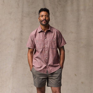 Short sleeve chambray shirt by Filson | Sable (Pink)