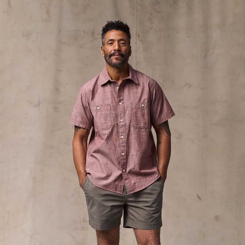 Short sleeve chambray shirt by Filson | Sable (Pink)