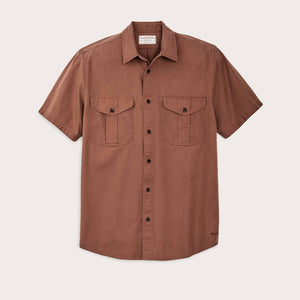 Short sleeve lightweight alaskan guide shirt by Filson | Mahogany brown (Brown)