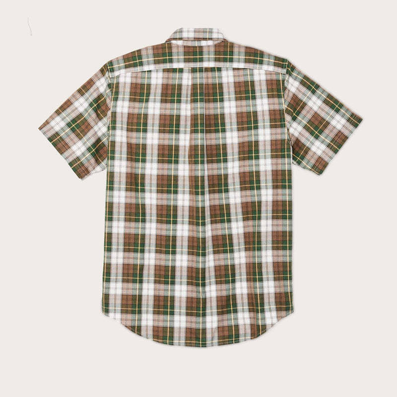 Short sleeve lightweight alaskan guide shirt di Filson | Green / white / brown plaid (Multicolor)