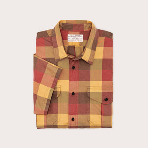 Short sleeve lightweight alaskan guide shirt von Filson | Red / yellow / brown check (Multicolor)