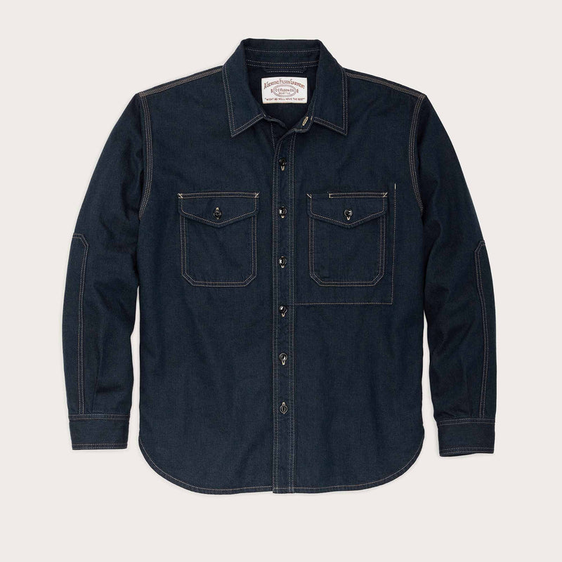 Lined denim work shirt by Filson | Mid-wash indigo (Blue)