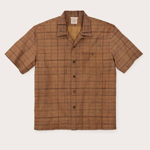 Handprinted camp shirt di Filson | Natural / check print (Brown)