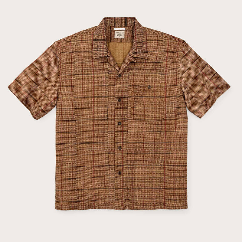 Handprinted camp shirt von Filson | Natural / check print (Brown)