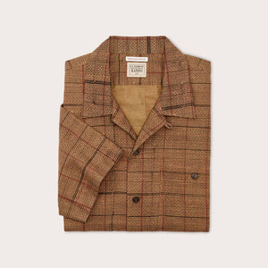 Handprinted camp shirt by Filson | Natural / check prin (Brown)