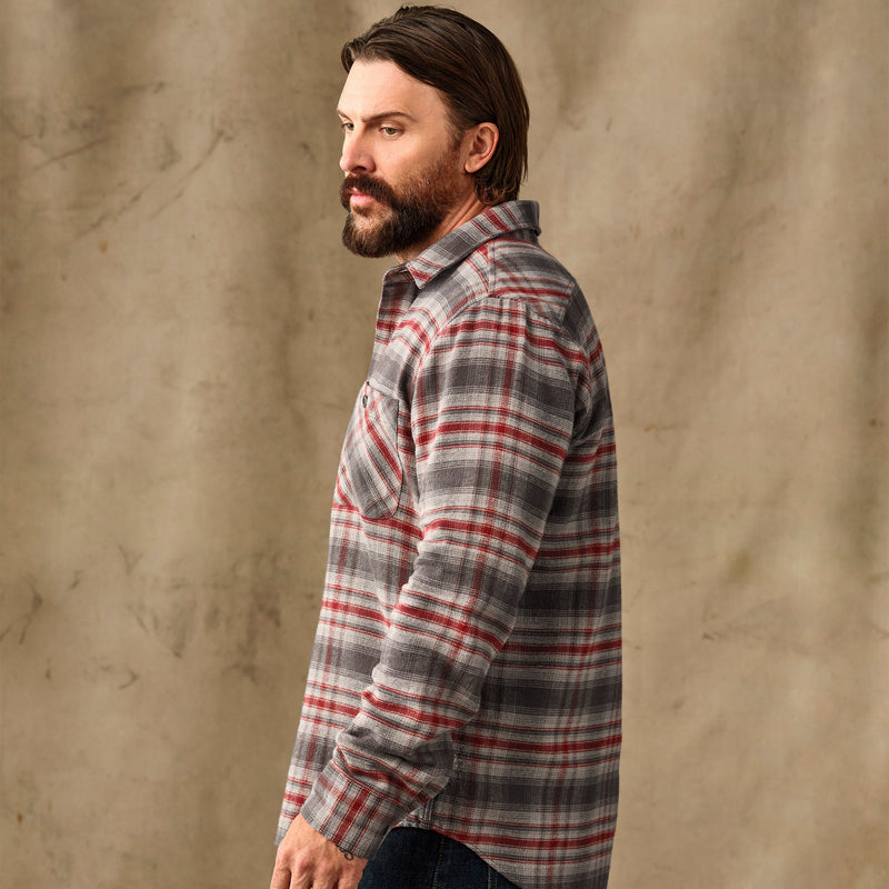 Rangeland flannel shirt by Filson | Red / gray plaid (Red)