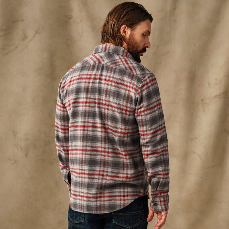 Rangeland flannel shirt by Filson | Red / gray plaid (Red)