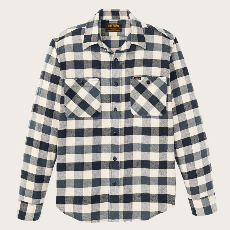 Rangeland flannel shirt par Filson | Charcoal / steel plaid (Blue)