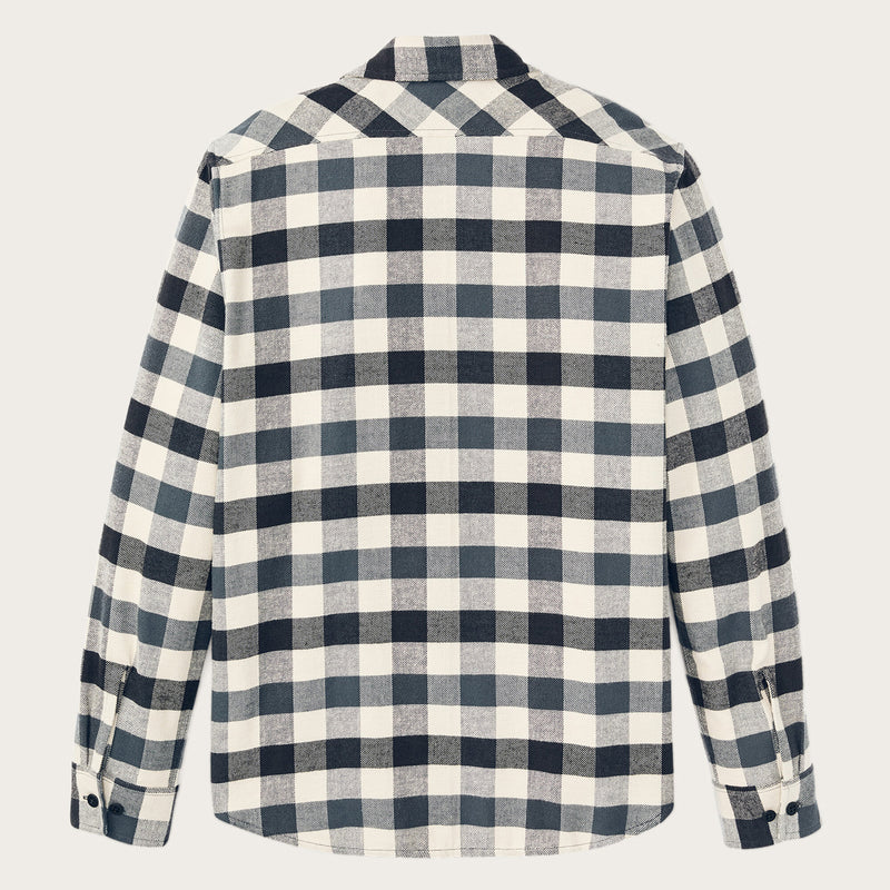 Rangeland flannel shirt par Filson | Charcoal / steel plaid (Blue)