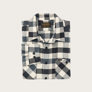 Rangeland flannel shirt par Filson | Charcoal / steel plaid (Blue)