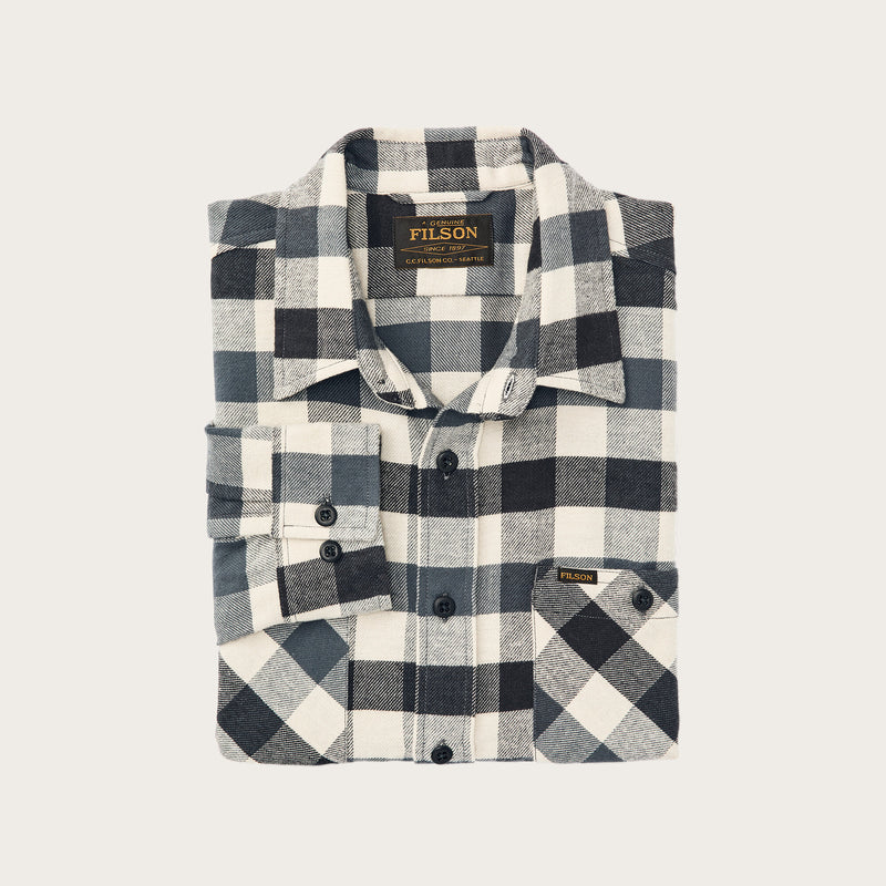 Rangeland flannel shirt par Filson | Charcoal / steel plaid (Blue)